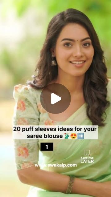 Long Puff Sleeves Saree Blouse, Puff Sleeve Blouse Indian, Sleeve Inspiration, Blouse Pictures, Blouse Indian, Sleeves Ideas, Indian Blouse, Readymade Blouse, Designer Blouses