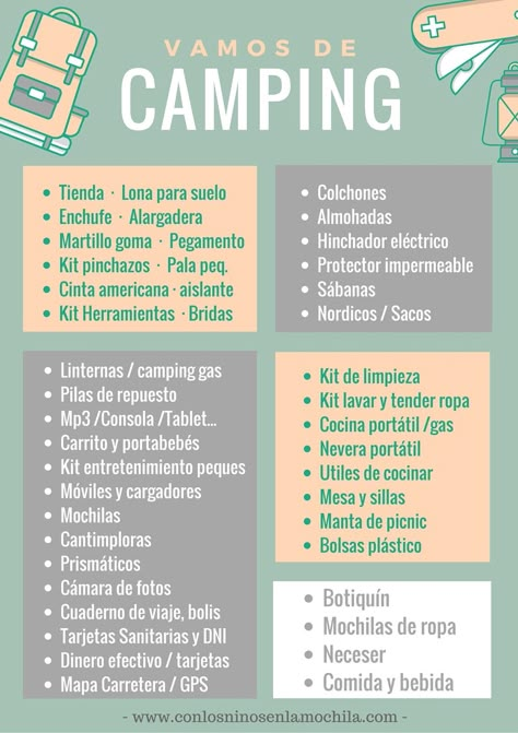 El año pasado publiqué este post para contaros que habíamos decidido ir de camping y con la lista de cosas que nos íbamos a llevar. No habíamos ido nunca con los peques e íbamos un poco perdidos. Pero la verdad es que fue una gran experiencia para todos. Los peques que al principio eran un poco reacios a eso de dormir fuera de una casa, acabaron encantados. Y nosotros también ya que además de ser divertido, es mucho más económico. Hace unas semanas, ya con un poco más de experiencia, nos pusi... Camping Desserts, Camping Breakfast, Solo Camping, Camping List, Camping Aesthetic, Photos Booth, Camping Tents, Camping Checklist, Camping Supplies