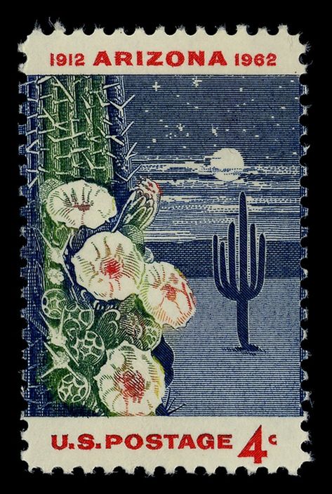 Cactus Stamp, Cactus Ceramic, Arizona Cactus, Glassine Envelopes, Cactus Design, Vintage Postage Stamps, Cactus Art, Vintage Postage, Post Stamp