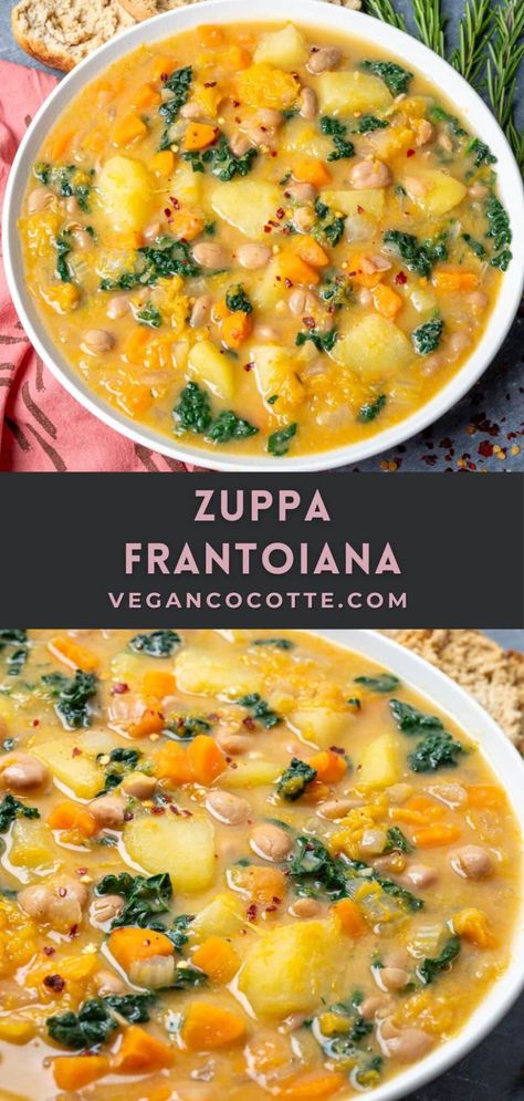 Zuppa Frantoiana (Bean and Vegetable Soup) Hungarian Vegetable Soup, Tuscany Bean Soup, Plant Based Bean Soup, Vegan Northern Bean Recipes, 16 Bean Soup Recipe Vegetarian, Soup With Arugula, Summer Bean Soup, Vegetable Soup With Spinach, Garbanzo Bean Soup Recipes