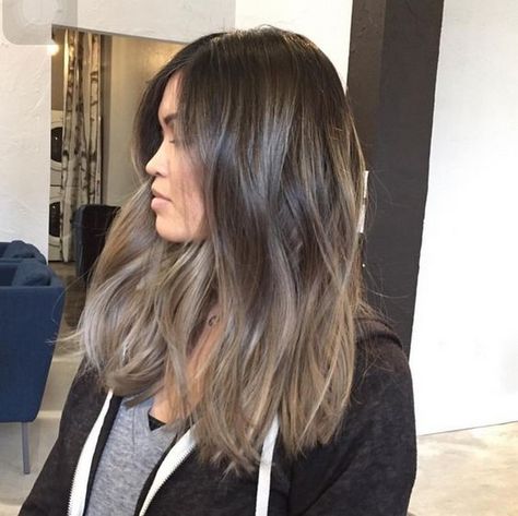 Ash Balayage, Balayage Straight, Rambut Brunette, Ash Brown Hair Color, Ash Brown Hair, Hair Color Formulas, Brown Balayage, Ombré Hair, Hair Color Highlights