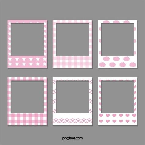 Pink Polaroid Frame, Polaroid Frame Aesthetic Template, Pink Foto, Pink Polaroid, Polaroid Png, Marco Polaroid, Polaroid Picture Frame, Cute Frame, Paper Vector