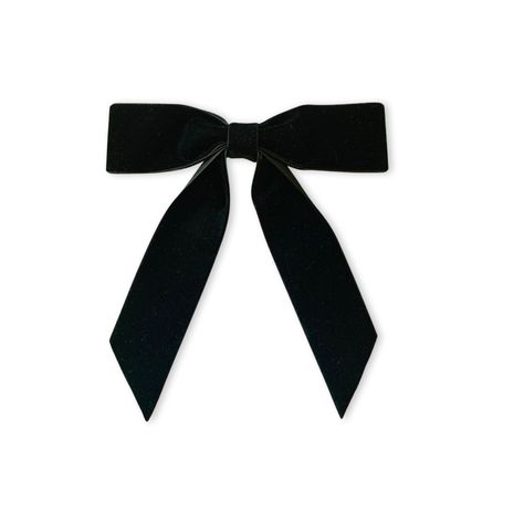 Large 6” wide Black Velvet bow with an alligator clip.