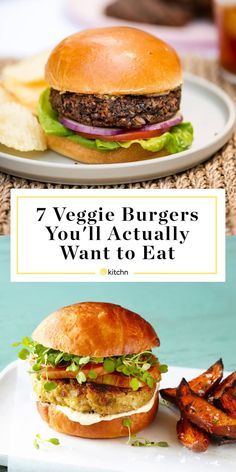 Essen, Veggie Burger Recipe Easy, Veg Burgers Recipe, Veggie Burger Recipes, Easy Veggie Burger, Vege Burgers, Vegetarian Burger Recipe, Resep Burger, Easy Burger Recipe