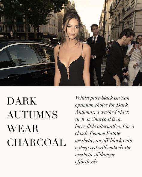 Exploring style aesthetics within the Autumn Palette in colour analysis 🍂 . #coloranalysis #colouranalysis #autumnpalette #softautumn #trueautumn #deepautumn #darkautumn #coloranalyst #haileybieber Soft Dramatic Dark Autumn, Dark Autumn Palette Outfit, Soft Classic Aesthetic, Dark Autumn Celebrities, Dark Autumn Aesthetic, Colour Season, Deep Autumn Color Palette, Color Seasons, True Autumn