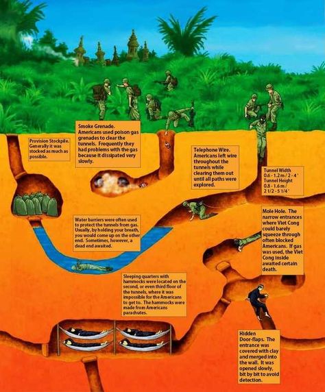 Vietnamese Tunnels - Imgur Combat Engineer, Military Tactics, Vietnam History, Underground Bunker, Military Figures, Survival Life, Wilderness Survival, Kids Discover, Cardboard Crafts