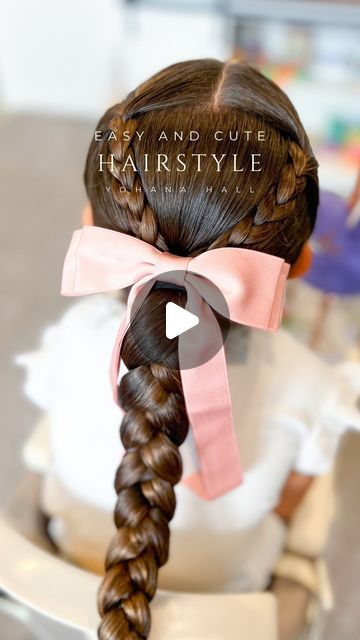 Yohana Hall on Instagram: "This one is one of the easiest and cutest hairstyles, one of my go to whenever I don’t have a lot of time! ⁣ .⁣ .⁣ .⁣ .⁣ .⁣ #hairstyles #hairtutorial #instahair #cutehairstyles #easyhairstyles #kidhairstyles #summerhair #girlmom #girlmomlife #hairinspiration" Hair Style For School Kids, Hairstyles For Long Hair Little Kids, Cute Hairstyles Little Kids, Kids First Day Of School Hairstyles, First Day Hairstyles For Kids, 3rd Grade Girl Hairstyles, Hair Styles For 4 Year Girl, First Day Of School Hairstyles For Kindergarten, Prek Hairstyles Girl