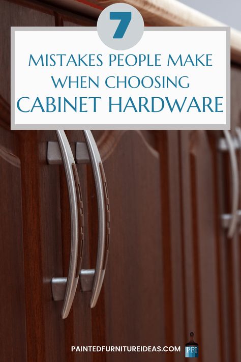 Holidays are soon and that means time to upgrade your home! Bathroom and Kitchen cabinets look best with hardware, but how do you choose the right handles for YOUR home? Learn before you invest in new hardware, mistakes people often make. Handles For Dark Wood Cabinets, Kitchen Cabinets Handle Placement, Cabinet Hardware Before And After, Cabinet Hardware For Dark Wood, Kitchen Hardware Brown Cabinets, Handles For Dark Kitchen Cabinets, Adding Handles To Kitchen Cabinets, Kitchen Hardware Wood Cabinets, Kitchen Cabinet Hardware Ideas Drawer Pulls Door Handles