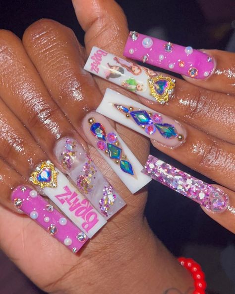 OmniAmor Byas on Instagram: “This ain’t nun new, I always been a BRATZ typa girl! 🥳 •• ••• •••• Were you a BRATZ or BARBIE girl growing up? 💖 (Let me know in the…” Bratz Birthday Party, Bratz Nails, Bratz Birthday, Typa Girl, Fye Nails, Acrylic Nails Coffin Pink, Acrylic Nails Coffin, Nails Coffin, Fire Nails