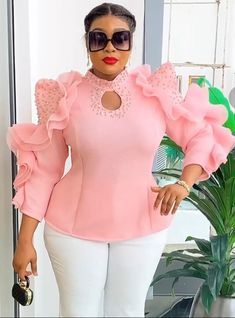 English Outfit, Combination Dresses, Latest Aso Ebi Styles, Womens Blouses, African Wear, Style Mistakes, Beautiful Blouses, Chiffon Blouse, African Dress