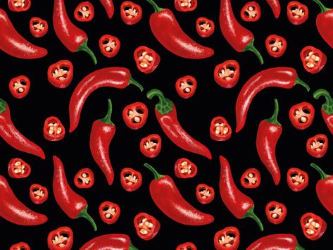 Beautiful Logos Design, Make Your Logo, Chilli Pepper, Beautiful Logos, Cherry Bomb, Red Wallpaper, Seamless Pattern Vector, Pottery Painting, Stuffed Hot Peppers