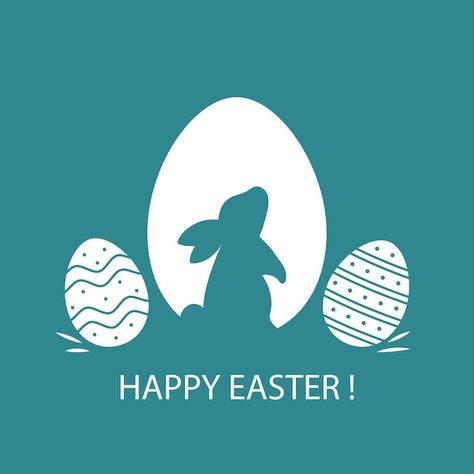 Happy easter postcard with bunny silhoue... | Premium Vector #Freepik #vector #easter #egg-pattern #easter-holiday #rabbit-pattern Egg Pattern, Bunny Silhouette, Decorated Eggs, Easter Postcards, Rabbit Pattern, Modern Minimalist Style, Easter Holiday, Egg Decorating, Vector Photo