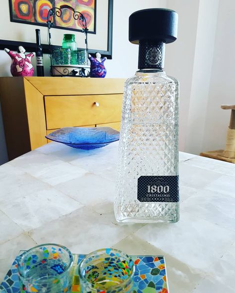 Tequila 1800 cristalino añejo  #tequilla #cristalino #añejo #tequilacristalino #tequilaañejo #tequila1800 #agave #1800cristalino… Tequila 1800, Tequila, Home Decor, Home Décor