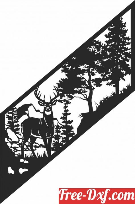 deer scene forest clipart txXdg High quality free Dxf files, Svg, Cdr and Ai Ready to cut for laser Cnc plasma and Download Instantly Wall art, Decor, Scene, Forest, Deers Free Dxf Files Cnc Plasma, Dxf Files Free Download Cnc, Dxf Files Free Download Laser, Free Dxf Files Cnc, Etching Metal, Decorative Screen Doors, Deer Scene, Forest Clipart, Laser Cut Screens