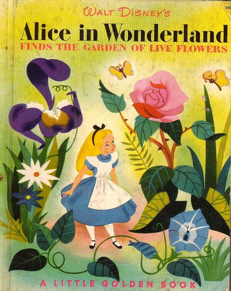 Alice in Wonderland 1951 Book | Alice in Wonderland Little Golden Book 1951 | Flickr - Photo Sharing! Alice In Wonderland 1951, Old Children's Books, Alice In Wonderland Book, Richard Scarry, Alice Book, Disney Books, Childhood Books, Golden Book, Illustration Vintage