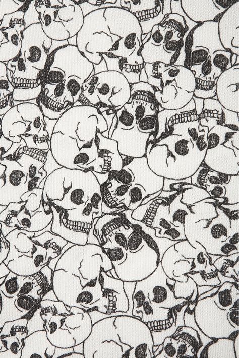 Skull Print. http://cagedcanarynz.blogspot.com/ Doodle Borders, Whatsapp Wallpaper, Theme Halloween, Skull And Bones, Skull Art, Black & White, Textile Patterns, Iphone Background, Textures Patterns