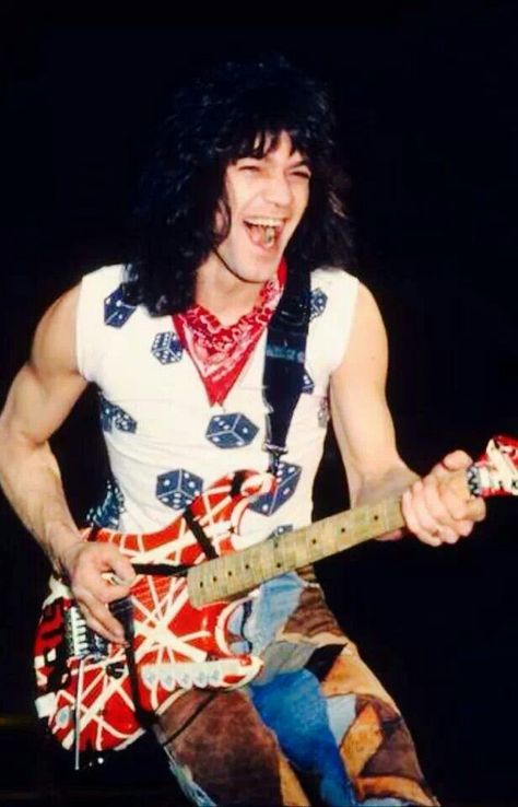 Rocker Eddie Van Halen Rock Lyrics, Music Passion, Alex Van Halen, Sammy Hagar, David Lee Roth, Best Guitarist, 80s Rock, Rock And Roll Bands, Eddie Van Halen