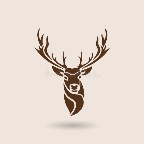 Deer Symbol, Animal Symbol, Deer Vector, Allen Solly, Animal Symbolism, Deer Head, Forest House, Illustration Vector, Graphic Design Logo