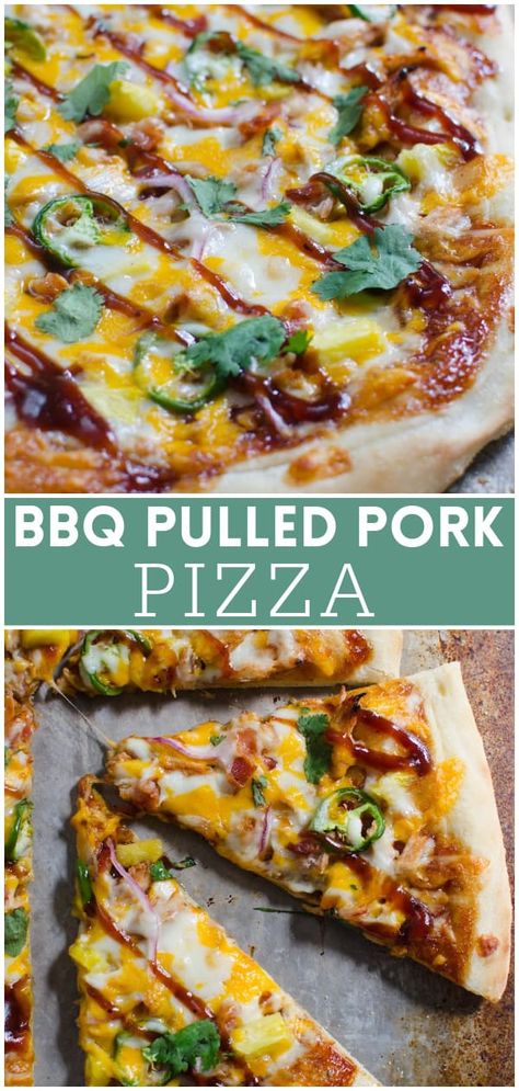 Pulled Pork Pizza Recipe, Pork Pizza, Pulled Pork Pizza, Spicy Pizza, Bbq Pizza, Pizza Recipes Homemade, Paleo Lunch, Flatbread Pizza, Bbq Pulled Pork