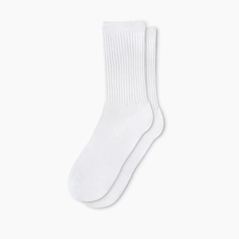 Men's White Eco-Friendly Crew Socks - Nothing New® Jeans Outfit Men, Church Fits, White Tube, Y2k Men, Op Shop, Nothing New, Mens Crew Socks, Socks Sneakers, White Socks