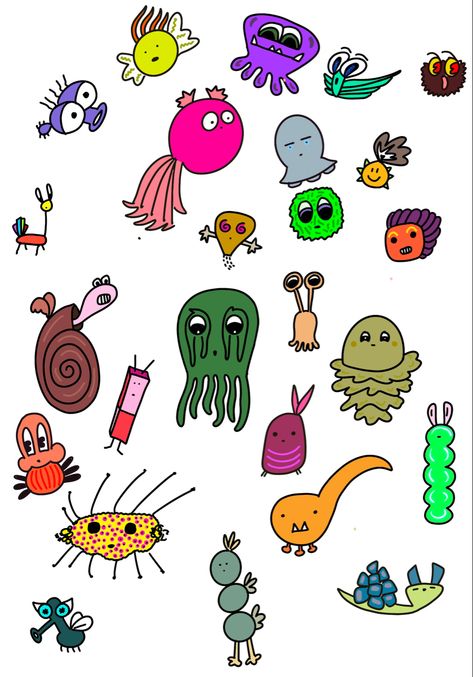 #cartoon #creatures #drawing #aliens #doodles #cute Patchwork, Alien Doodle, Cartoon Illustration Art, Cartoon Creatures, Creatures Drawing, Animation Drawing, Cute Alien, Art Animation, Creepy Crawlies