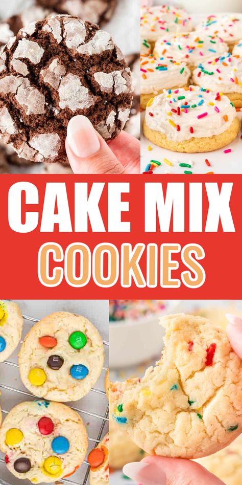 Make Cookies With Cake Mix Boxes, Cookies Recipes Using Cake Mixes, Cupcake Mix Cookies, Betty Crocker Cake Mix Cookies Recipes, Cookies Made From Cake Mix 3 Ingredients, Cookies Made With Cake Mix 3 Ingredients, Healthy Box Cake Mix Recipes, Peanut Butter Chocolate Chip Cake Mix Cookies, Pineapple Upside Down Cake Mix Cookies