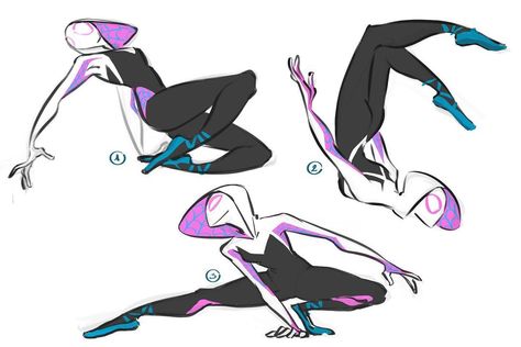 Spider Gwen Reference, Poses For Reference, Gwen Spiderverse, Spider Gwen Art, Spiderman Poses, Spiderman And Spider Gwen, Across The Spider Verse, Spiderman Spider, Spider Art