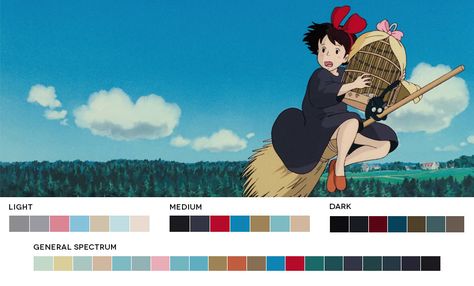 (Posts tagged studio ghibli) Studio Ghibli Color Pallete, Studio Ghibli Color Palette, Ghibli Color Palette, Ghibli Collection, Sequence Design, Procreate Palette, Master Studies, Kiki Delivery, Color Script