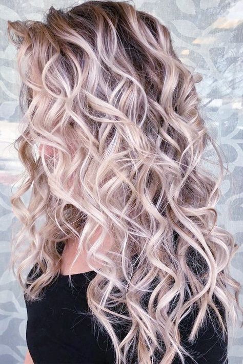 Balayage Hairstyle, Ideas Illustration, Blonde Balayage Highlights, Blond Balayage, Blonde Curly Hair, Balayage Blonde, Styles Ideas, Balayage Hair Blonde, Permed Hairstyles