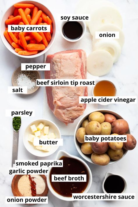 Top Sirloin Center Roast Recipes, Recipes With Sirloin Tip Roast, Beef Loin Tip Roast Recipes, Sirloin Beef Roast Crock Pot, Round Tip Roast Recipes Crock Pot, Beef Sirloin Tip Roast Crock Pot Recipes, Crock Pot Pork Sirloin Roast, Pork Sirloin Roast Recipes Crockpot, Beef Top Sirloin Roast Recipes