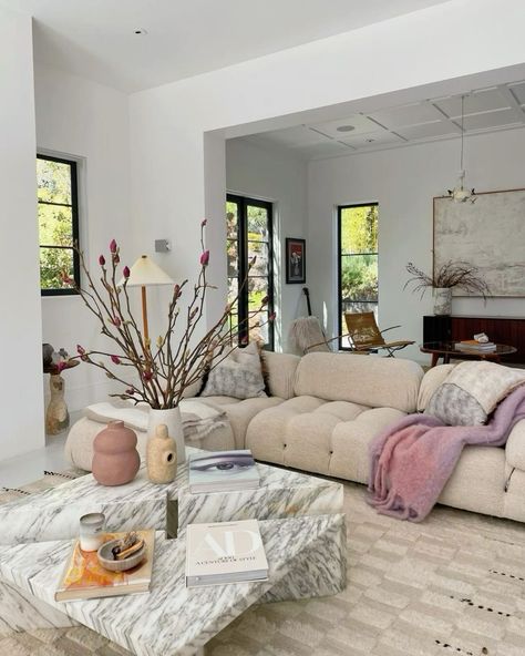 Ashley Tisdale House, Ashley Tisdale Home, Living Room Nyc, Future Home Aesthetic, Apartment Styling, Living Space Ideas, Flat Decor, Living Room Sofa Design, Ashley Tisdale