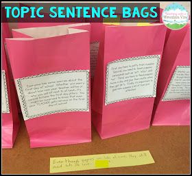 Topic Sentence Activities, Sentence Activities, 5th Grade Writing, Third Grade Writing, 3rd Grade Writing, 2nd Grade Writing, Expository Writing, Writing Curriculum, Topic Sentences