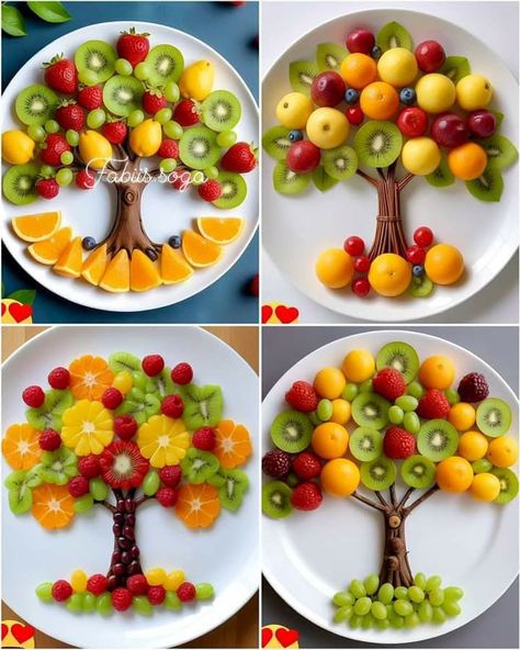 Creative Fruit Tray Ideas Food Art, Fruit Art Ideas, Fruit Salad For Kids, Fruit Garnish, Vegetable Decoration, Fruit Creations, Fruit Platter Designs, Decorações Com Comidas, Food Art For Kids