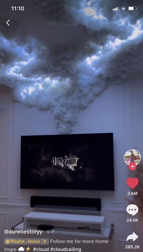 Fake Clouds, Clouds On Wall, Room Decor Clouds, Fake Clouds Diy Ceiling, Clouds With Lights, Clouds For Room, Cloud Sealing, Clouds Room Decor, Fake Clouds Diy