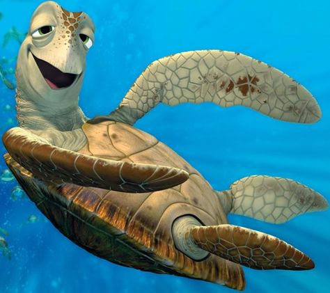 Finding Nemo Turtle, Crush Finding Nemo, Finding Nemo Characters, Sea Turtle Pictures, Turtle Wallpaper, 귀여운 음식 그림, Turtle Drawing, Turtle Love, Turtle Art