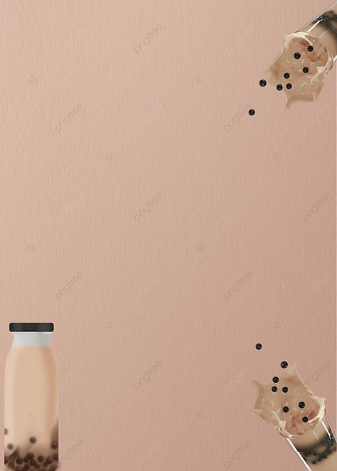 Casual Simple Pearl Milk Tea Background Boba Background Aesthetic, Milktea Menu Design Template, Milktea Aesthetic Background, Milk Tea Background, Drink Promotion, Tea Background, Promotion Background, Tea Afternoon, Pearl Milk Tea