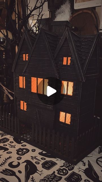 Salem Witch House, Violet Moon, Cardboard Houses, Happy Halloweenie, Halloween Miniatures, Salem Witch, Cardboard House, Witch House, Miniature Houses