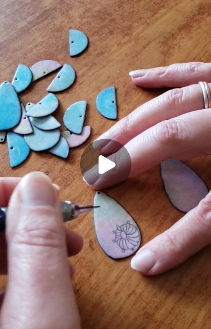 Suzanne Anderson | handcrafted unique artisan jewelry on Instagram: "Adding drawings in graphite and gold luster to enamel" How To Make Enamel Jewelry, Graphite On Enamel, Diy Enamel Jewelry, Champleve Jewelry, Enamel Jewelry Diy, Metal Enameling, Enamelled Jewellery, Gold Enamel Jewelry, Enameling Jewelry