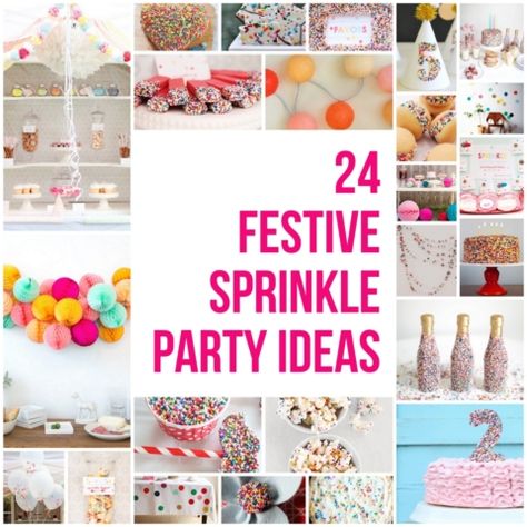 party themes- sprinkled with love party ideas Sprinkle Cake Topper, Confetti Party Theme, Sprinkle Birthday Party, Sprinkles Party, Sprinkles Birthday Party, Confetti Theme, Sprinkled With Love, Party Theme Ideas, Confetti Birthday Party