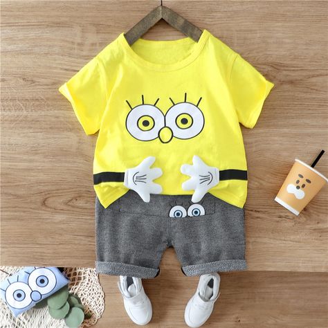 Kids Tracksuits, Cool Kids T Shirts, Fashionable Baby, Baby Boy T Shirt, Kids Shirts Boys, Boy And Girl Cartoon, Clothes Trendy, Summer Baby Clothes, Fashion Boy