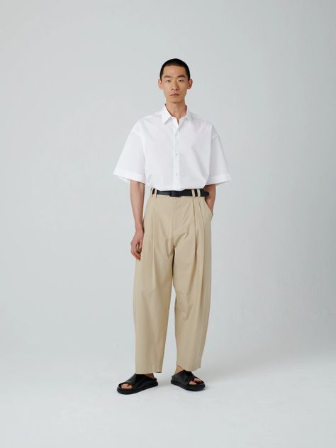 Japan Men Fashion, Streetwear Fits, Studio Nicholson, Chinos Style, Mens Outfit Inspiration, Streetwear Aesthetic, A Concept, Contemporary Outfits, Work Wardrobe