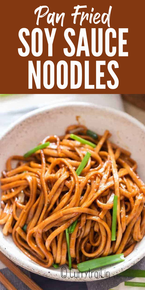 soy sauce noodles in a bowl. Easy Noodle Recipes Asian Simple, Rice Noodle Sauce, Chinese Noodle Recipes Easy, Diy Chinese Food, Asian Noodles Sauce, Flavored Noodles, Noodle Wok, Chinese Pasta, Chow Fun Noodles