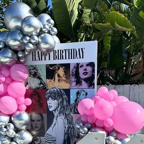 BACKDROPS MIAMI on Instagram: "Taylor swift birthday party theme!  . . . #happybirthday #birthday #birthdayparty #taylorswift #erastour #miamimoms #miamidade #letsdothis #backdrop #balloons #decor #partydecor #miamipartyrental" Taylor Swift Birthday Decor, Taylor Swift Backdrop, Taylor Swift Balloons, Taylor Swift Birthday Decorations, Swiftie Birthday, Backdrop Balloons, Instagram Taylor Swift, Balloons Decor, Taylor Swift Birthday