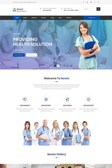 Sensiv - Responsive Health And Medical Website Template Medical Websites, Healthcare Website, Medical Website, Medical Website Design, Medical Health Care, Webdesign Inspiration, Website Template Design, Responsive Website Template, Shopify Website