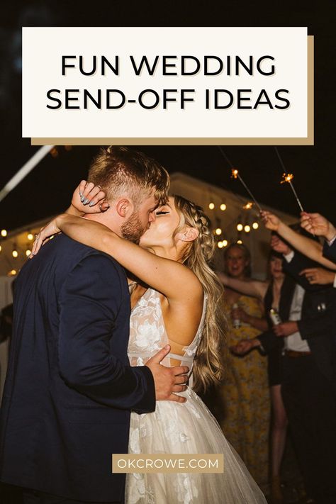 Here are 5 beautiful wedding send off ideas for a picture-perfect wedding exit. This includes wedding sparkler send off, glow stick wedding send off, and more, as well as wedding exit photos for inspiration! I’m Rachael Crowe, a Chattanooga wedding photographer. I capture engagements, elopements, weddings, and more worldwide! Learn more at okcrowe.com Glow Stick Wedding Send Off, Wedding Send Off Ideas Nighttime No Sparklers, Wedding Send Off Ideas Nighttime, Send Off Ideas For Wedding, Fiber Optic Wand Wedding Send Off, Wedding Couple Exit Ideas, Wedding Ceremony Exit Songs, Wedding Sparkler Send Off, Wedding Send Off Ideas