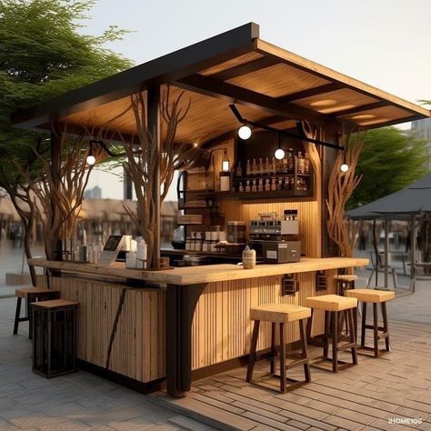 Food Stall Design, Cafe Exterior, Outdoor Restaurant Design, Small Cafe Design, Bar Exterior, Food Cart Design, Decor Studio, Kiosk Design, Outdoor Cafe