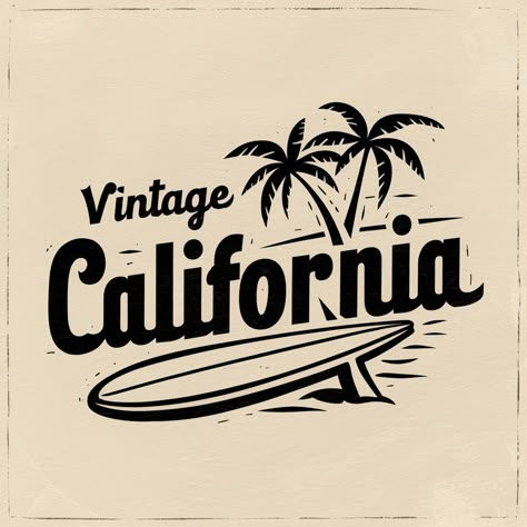 Surf Logos Vintage, Surf Chic, Surf California, Surf Logo, Surf Vintage, Beach Place, Retro Surf, California Vibe, Tee Ideas