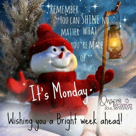 Bright Week Monday Quote Good Morning Quotes Winter, Winter Morning Quotes, Quotes Winter, Happy Monday Images, Monday Quote, Monday Greetings, Monday Wishes, Good Morning Christmas, Good Morning Winter