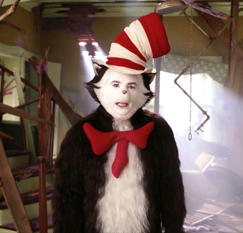 Cat In The Hat Aesthetic, Cat In The Hat Movie Aesthetic, Cat And The Hat, Cat In The Hat Live Action, Cat In The Hat Movie, Cat In The Hat, Live Action Cat In The Hat, Cat With Top Hat, Cat In Sombrero