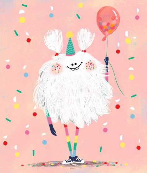 Charlotte Bruijn - Lilla Rogers Happy Birthday Illustration, Lilla Rogers, Balloon Illustration, Bday Wishes, Happy Birthday Art, Birthday Illustration, Illustration Art Drawing, Cute Illustrations, Art Et Illustration